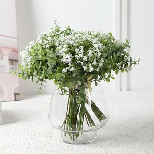 Artificial Bouquet 29 cm Eucalyptus Gypsophila Cheap Family Wedding Interior Decoration Home Decoration