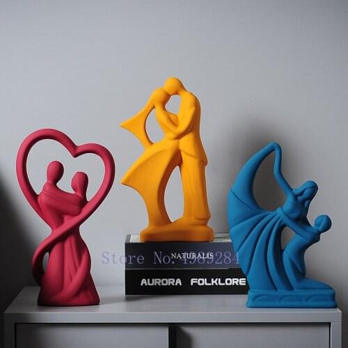 Ceramic Figures and Crafts Ornaments Couples Abstract People Baubles Modern Home Decoration Crafts Love Decoration Accessories