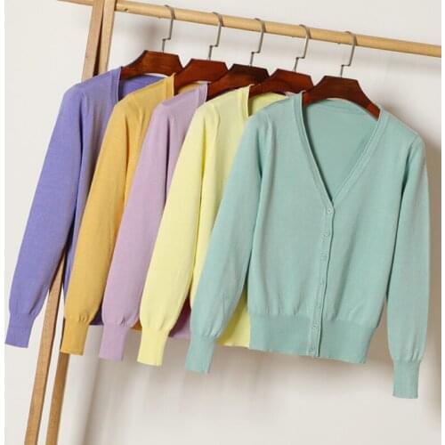 2021korean style fashion plus size cropped long sleeve crochet Ladies cardigans for Womens clothing Knitted top sweaters woman