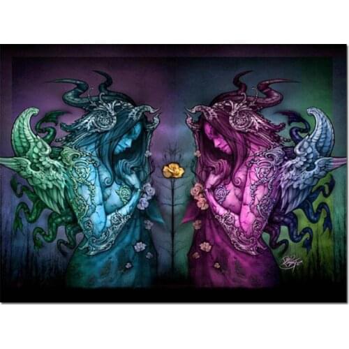 Wing Wonderland Angels Diamond Painting Cartoon 5d Diy Diamond Embroidery Handmade Cross Stitch Home Decor Needlework I45