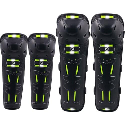 Motorcycle knee pads, elbow pads, four-piece riding cross-country protective gear, windproof, fall and winter warmth, leggings