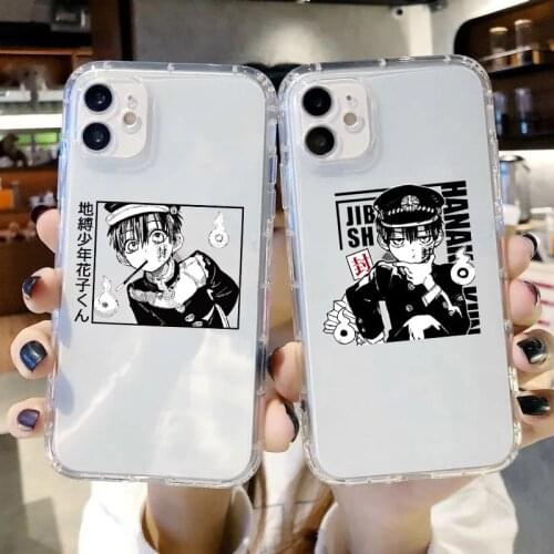 Soft Shockproof Phone Case for Iphone X Xs Xr SE2 6 7 8 Plus 12 11 Pro Anime Toilet Bound Jibaku Shounen Hanako Kun Clear Cover
