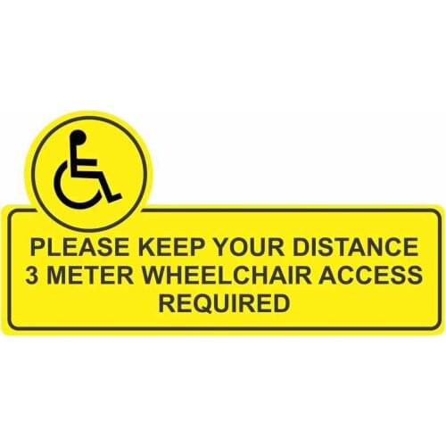 Personality KEEP YOUR DISTANCE 3 METER WHEELCHAIR ACCESS REQUIRED Car Sticker Accessories Laptop Decal KK Vinyl PVC 16cm*8cm