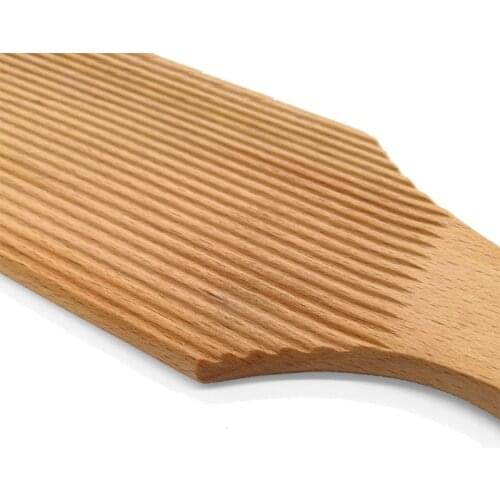 Gnocchi Pasta Plate Spiral Noodle Tool Wooden Butter Table Stripe Pattern Noodle Making Mould Homemade Butter Pasta Board W3JE