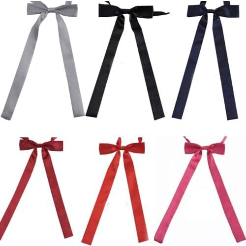 NEW fashion women long bow tie brand korean slim bowties women accessories for party Free Shipping Wholesale