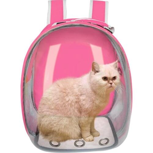Transparent Dog Cat Carrier Bag Breathable Space Capsule Astronaut Travel Portable Bag Outdoor Small Cat Carrier Pet Backpack