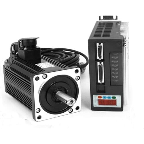 750W AC Servo Motor 3A 0.75KW 2.39N.M Single-Phase 80ST-M02430 Matched Servo Driver CNC Machine