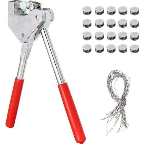 SHGO HOT-Plier 20Pcs 10x5Mm Sealed Beans Sealing Wire Lead Seal Sealing Pliers Calipers For Seal Water Meter Anti-Theft Sealin