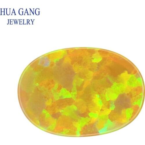 OP28 Opal Loose Stones Oval Shape Base Cabochon Created Opal Beads Semi-Precious Stones For Jewelry Making 3x5mm-10x14mmmm