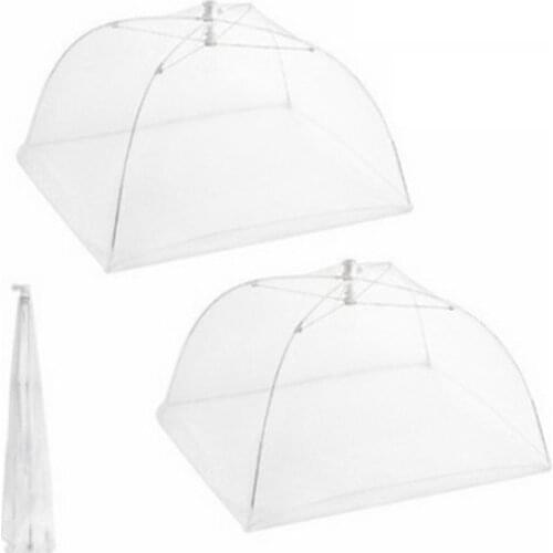 Foldable Household Food Umbrella Washable Mesh Food Lid Picnic Barbecue Party Anti Fly Mosquito Net Tent Kitchen Gadgets