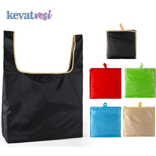 Folding Oxford Shopping Bags Portable Grocery Shopper Bags Eco-Friendly Reusable Women Shoulder Bag Washable Tote Bag Handbags