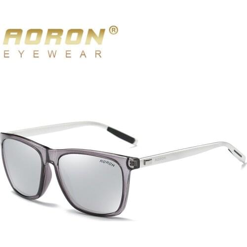 AORON Mens Metal Polarized Sunglasses Classic Brand Design Goggles UV400 Defending Coating Lens Fashion Leisure Shades