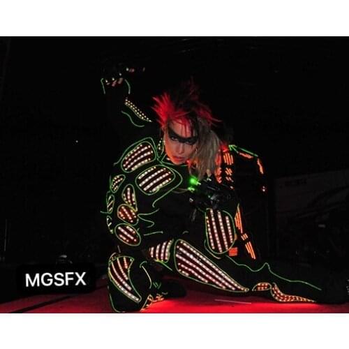 LED Costume / LED suit / LED Clothes / LED Dress / Light up dance costume / Luminous clothing