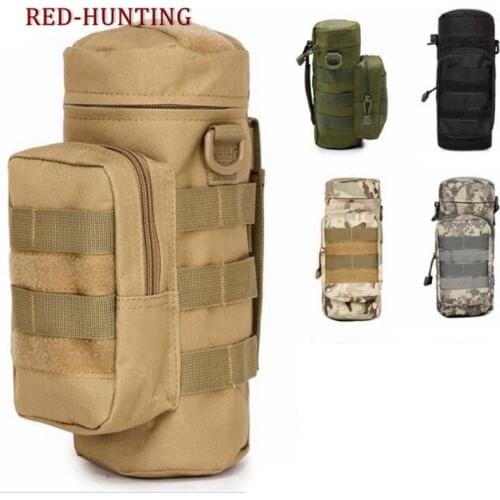 Molle Zipper 600D Nylon Bag Tactical Water Bottle Pouch Utility Medic Pouch Kettle Package Outdoor Travel Bag