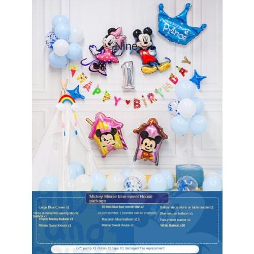 Disney Mickey Minnie Mouse Theme Children Happy Birthday Party Decoration Gender Reveal Birthday Decoration Wedding Party Decor