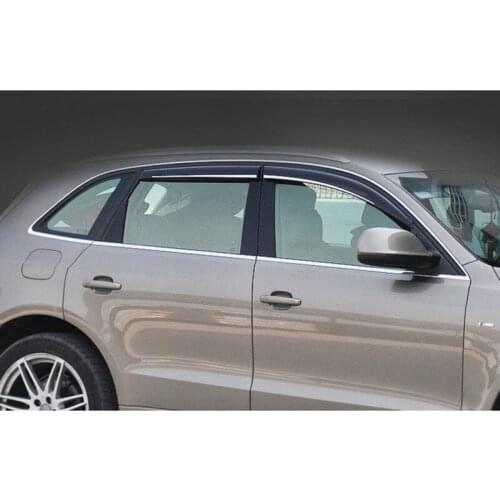 High quality 4 Piece Injection molding trim vent shade rain sun wind deflector window visor for Q3 Q5 2009-2018