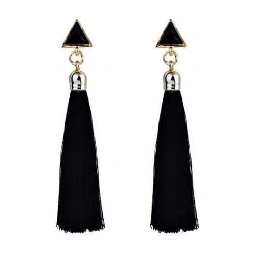 Bohemian Earrings 2020 Fashion New Temperament Sweet Geometric Triangle Tassel Long Earrings Womens Wholesale Blue Earring