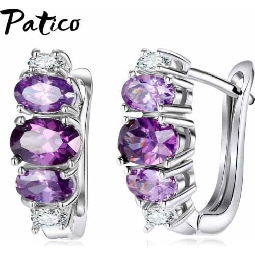Cubic 925 Sterling Silver Earrings Zirconia Stone Crystal Masquerade Friendship Accessories Wedding Dance Party For Women Noble