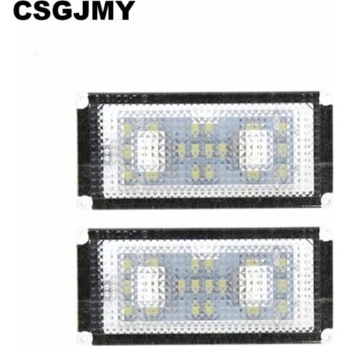 2Pcs Error Free 18 LED Number License Plate Light For BMW E66 E65 7-Series 735i 2006-2008 White 12V Canbus License Plate Light