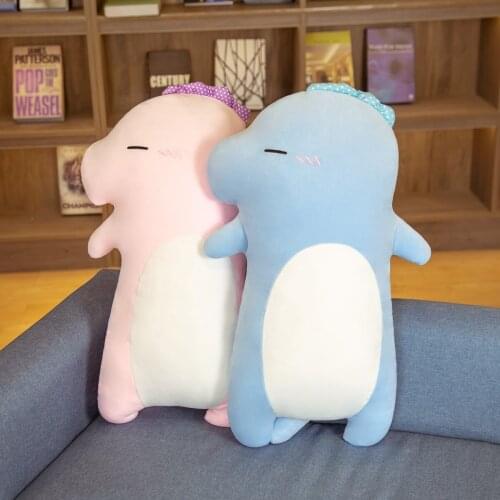75cm Cute Pink Blue Little Dinosaur Plush Stuffed Animal Toy Pillow Decoration Childrens Couple Gift