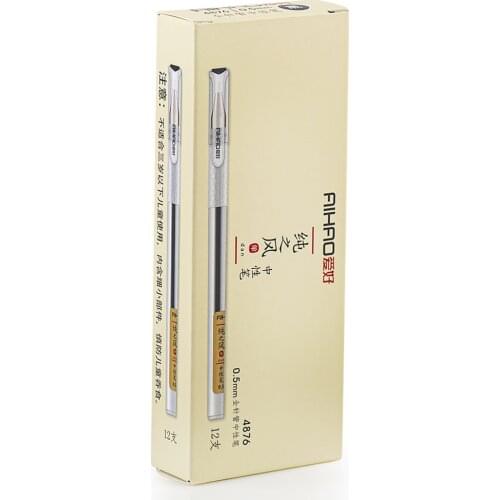 AIHAO 4876 Transparent Gel Ink Pens 0.5mm Fine Point Rollerball Pen Original Box