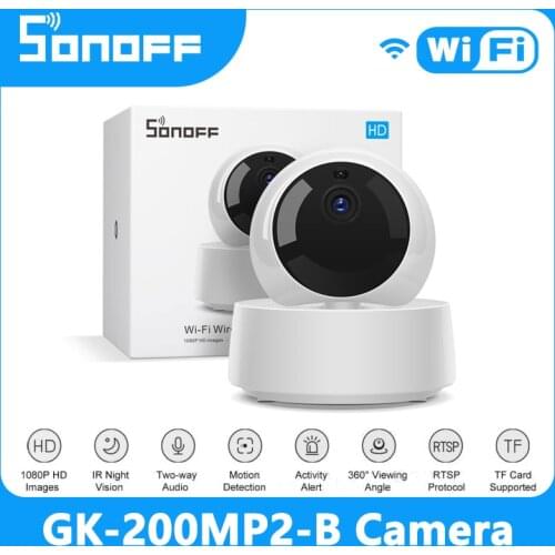 Sonoff 1080P HD IP Security Camera WiFi Wireless APP Control GK-200MP2-B Motion Detective 360° View Activity Alert Camera New