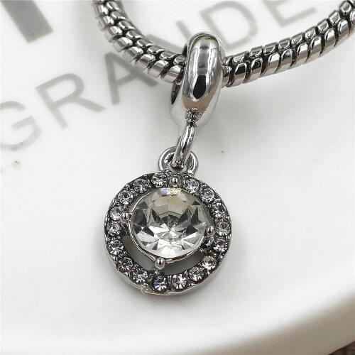 TOP Quality 4 style crystal birthstone Charm beads fit Pandora Bracelet Chain For Women Jewelry