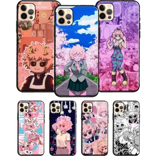 Ashido Mina My Hero Academia For iPhone 12 Pro Max Mini 7 8 Plus Phone Case For iPhone 11 Pro Max XS XR X SE 2020 Cover