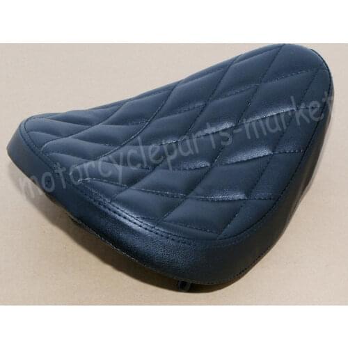 Black Motorcycle Seat Diamond Leather Solo Saddle Driver Seat For Harley Sportster Chopper Bobber Custom SX CB 650 Universal
