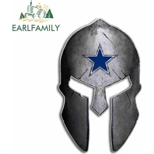 EARLFAMILY 13cm x 8.1cm for Cowboys Spartan Helmet Anime Surfboard Windshield Waterproof Cartoon Car Stickers Bumper RV Graphics