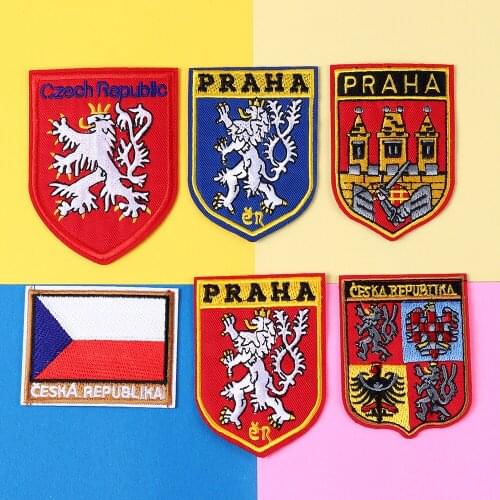 Europe Royal Lion Morale Fabric Stripe Embroidered Epaulet Patches Iron on Patch for Clothing Garment Apparel Diy Accessory