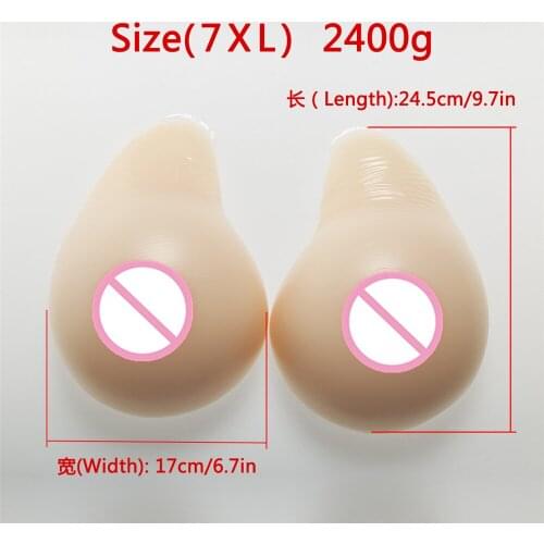 Artificial Breast 2400g/Pair Crossdress Drag Queen Breast Prosthesis Fake Boobs Shemale Transvestite False Boobs Silicone Breast