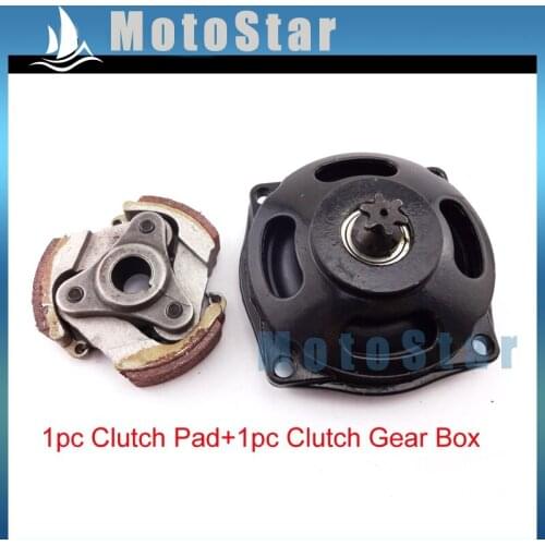 25H 6 Tooth Drum Gear Box + Clutch Pad For 2 Stroke 47cc 49cc Chinese Pocket Kids Quad ATV Dirt Bike Minimoto