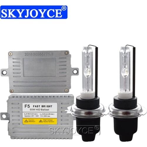 SKYJOYCE 1 Set H1 H3 H7 H11 HB3 HB4 55W Cnlight Xenon Bulb HID Conversion Kit DLT F5 AC Slim Ballast For Car Headlight Fog Light
