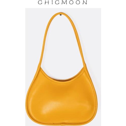 Candy Color PU Leather Small Shoulder Bags For Women Designer Vintage Ladies Handbag Casual Solid Color Baguette Underarm Bag