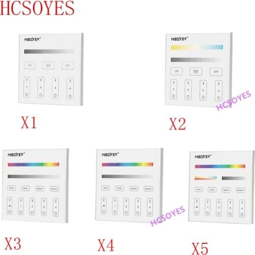 MiBOXER X1 X2 X3 X4 X5 2.4G 4-Zone DMX512 Master RF Switch Remote DIM RGB CCT RGBW AC100~240V For led strip Lamp