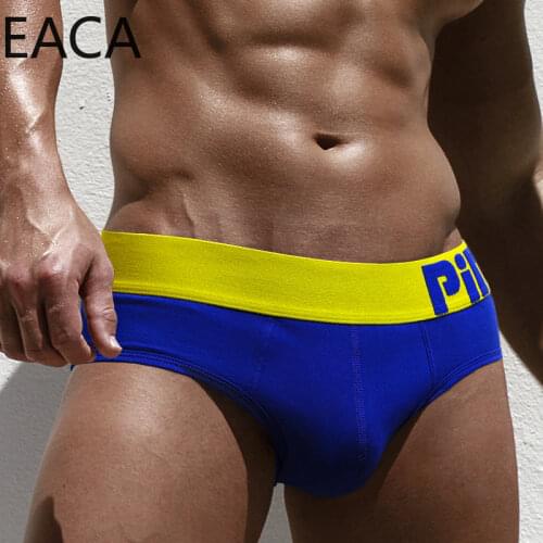 Pink Heroes Hot Men Briefs Cotton Underwear Pure Color Trunks Briefs Sexy Male Underpants Cuecas Gay Underwear Shorts Cool