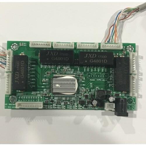 OEM PBC 8Port Gigabit Ethernet Switch 8Port with 8 pin way header 10/100/1000m Hub 8way power pin Pcb board OEM screw hole