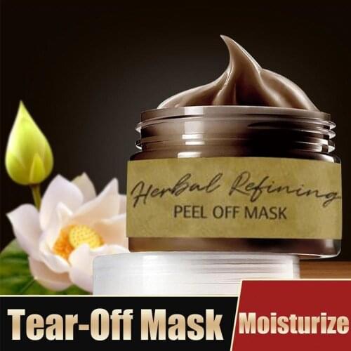 Herbal Refining Peel-Off Mask Tearing Remove Blackhead Cleaning Pores Shrink Skin Care MPwell Mask shrinks pores