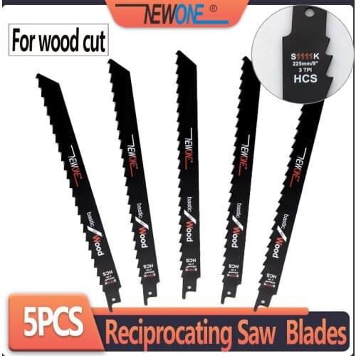 NEWONE 5pcs HCS Reciprocating Saw Woodworking Cutting Saw Blade Sabre Saw Wood Cutting Saw Blade Power Tool Accessories