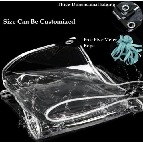 Transparent PVC Rainproof Cloth Tarpaulin Garden Bonsai Plants Rainproof Cloth Outdoor Pet Dog House Keep Warm Waterproof Cover