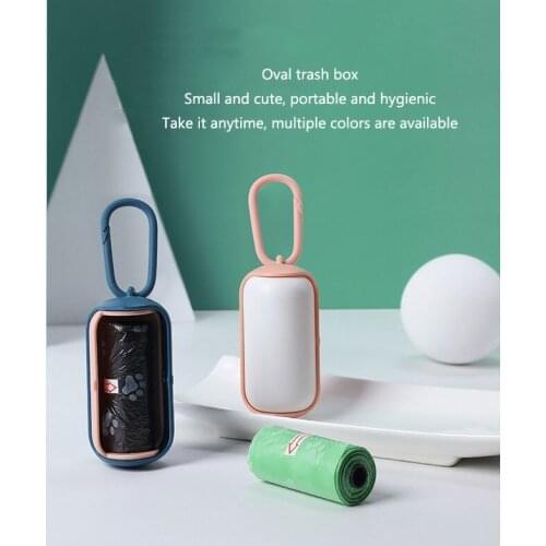 Pet multicolor fashion trash box dispenser portable pick up dog trash bag cleaning supplies