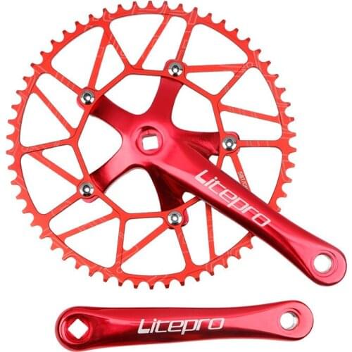New Bike crank 130BCD Folding Road Bicycle Crankset 170mm Crank Chainring 50T 52T 54T 56T 58T Chainwheel For Single Speed