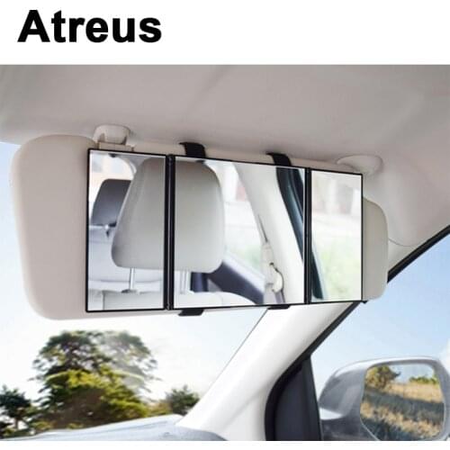 Atreus Foldable Makeup Rear View Sun Shade Baby Care Mirror For VW polo passat b5 b6 Mazda 3 6 cx-5 Toyota corolla Ford focus 2