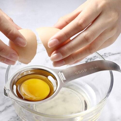 Creative Stainless Steel Egg White Yolk Separator Tools Egg Sifting Gadgets Kitchen Accessories Separating Funnel Spoon Egg Tool