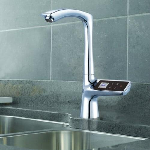 LCD Display Touch Screen Smart Thermostat Sink Faucet Electric Tap Mixer Digital Thermostat Faucet