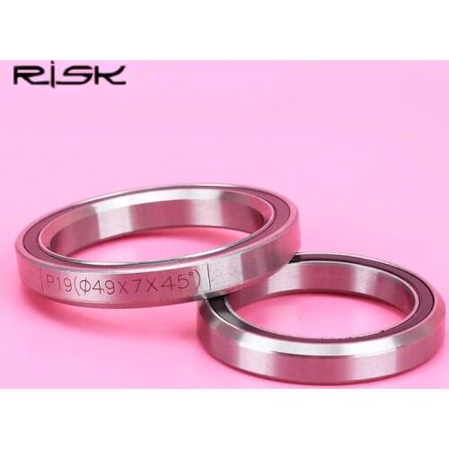 RISK 1pcs Bicycle Headset Bearing Steel MTB Mountain Bike Internal/Integrated/External Headsets Bearing Cycling Supplies Silver