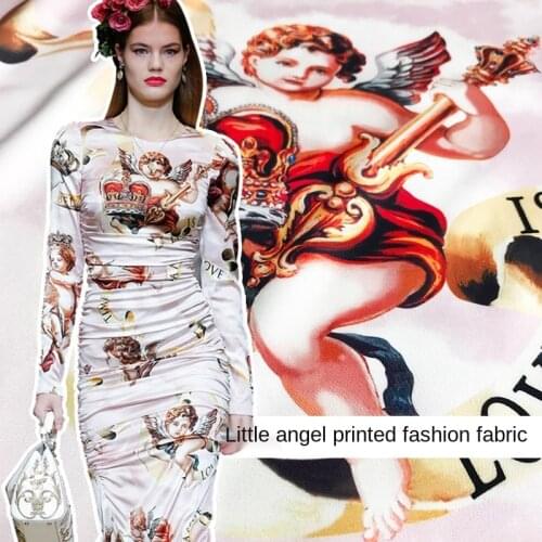 Spring classic printed fabric European brand Little angel printed fabric Sewing fabric factory store is not out of stock