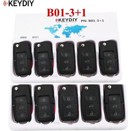 High Quality ! 10 PCS, B01-3+1 for KD-X2 KD MINI KD900 URG200 Remote Control 3+1 Buttons Car Key 4 Buttons B5 Style