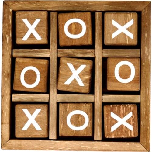 XO Wood Board Game Toy Leisure Parent-Child Interaction Game Board Chess Developing Intelligent Puzzle Game Educational Toys